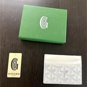 White Goyard Card Holder